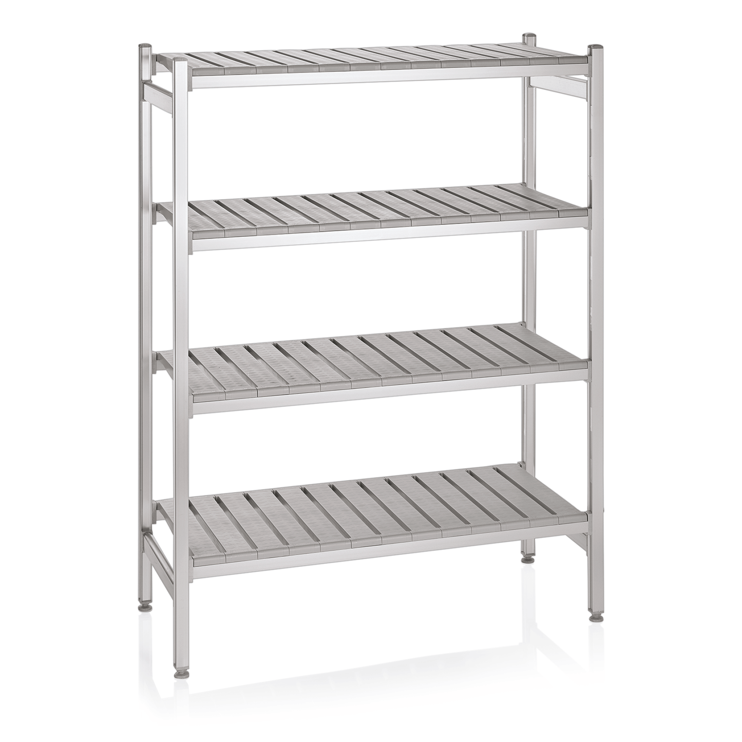 Lagerregal System, Klick-System, 126,5 x 54 x 170 cm, Aluminium/Polyethylen 