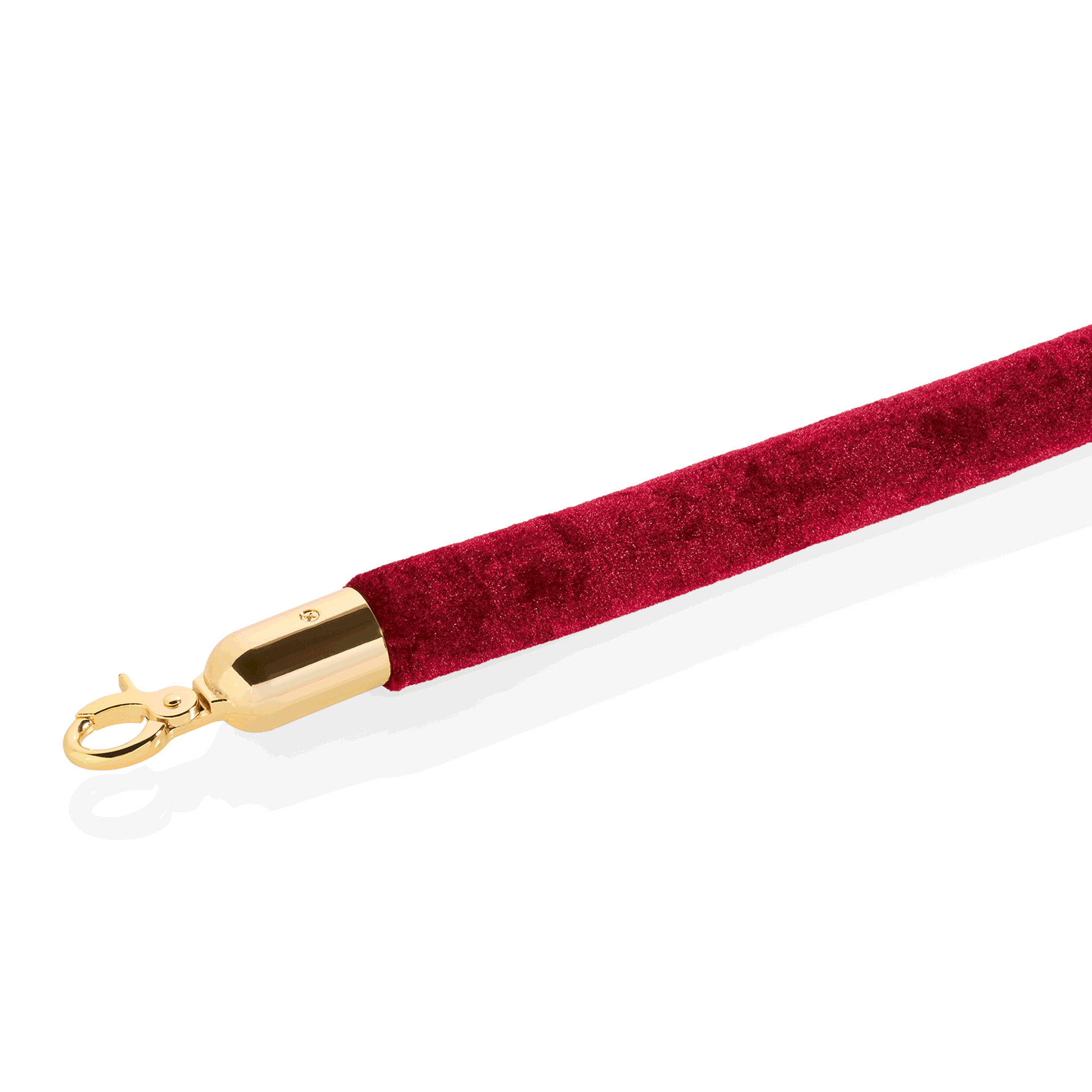 Verbindungstau Classic, Ø 3,2 cm, 1,5 m, burgunderrot, Velours, goldfarben, Edelstahl