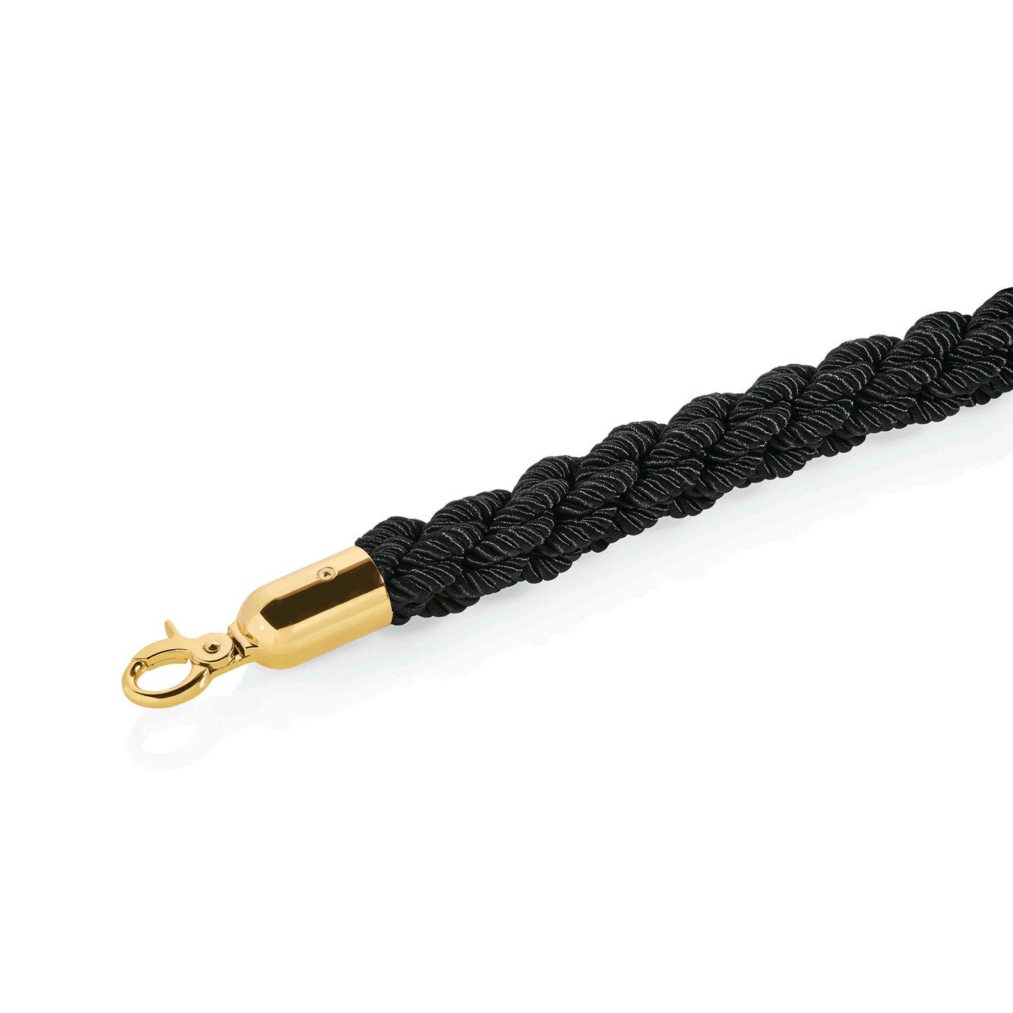 Verbindungskordel Classic, Ø 3,2 cm, 1,5 m, schwarz, goldfarben, Polyester, Edelstahl