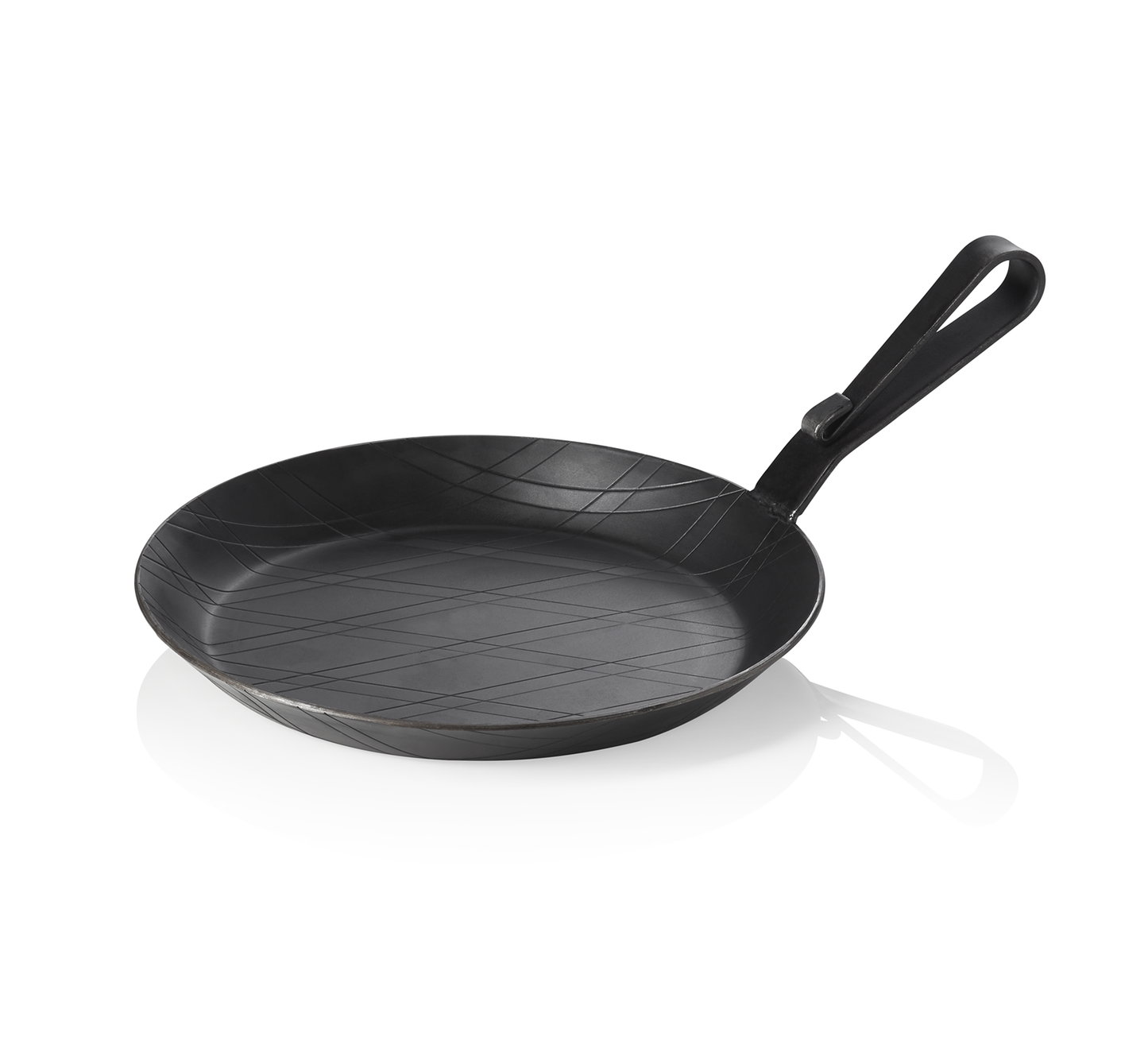 Brat-/Servierpfanne Iron Pan 22, mit gebogenem Hakenstiel, Ø 28 cm, Eisen 