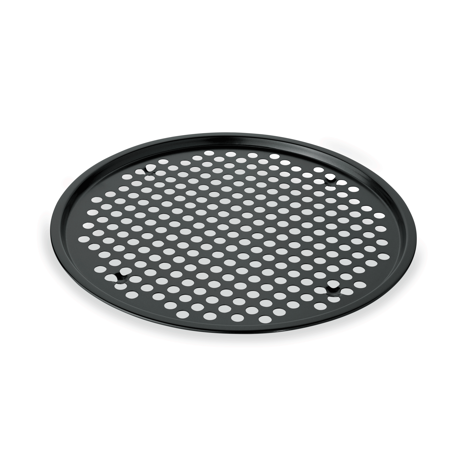 Pizzablech mit Antihaftbeschichtung, Ø 37 cm, Perforierung Ø 9 mm, Stahl 