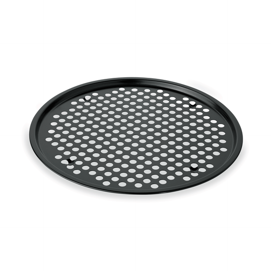 Pizzablech mit Antihaftbeschichtung, Ø 37 cm, Perforierung Ø 9 mm, Stahl 