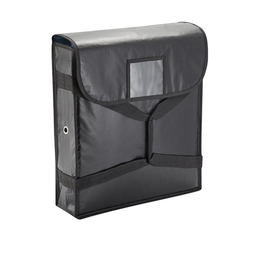Isoliertasche, für 2 Pizzen, 46 x 46 x 11 cm, schwarz, Kunststoff, Aluminium 