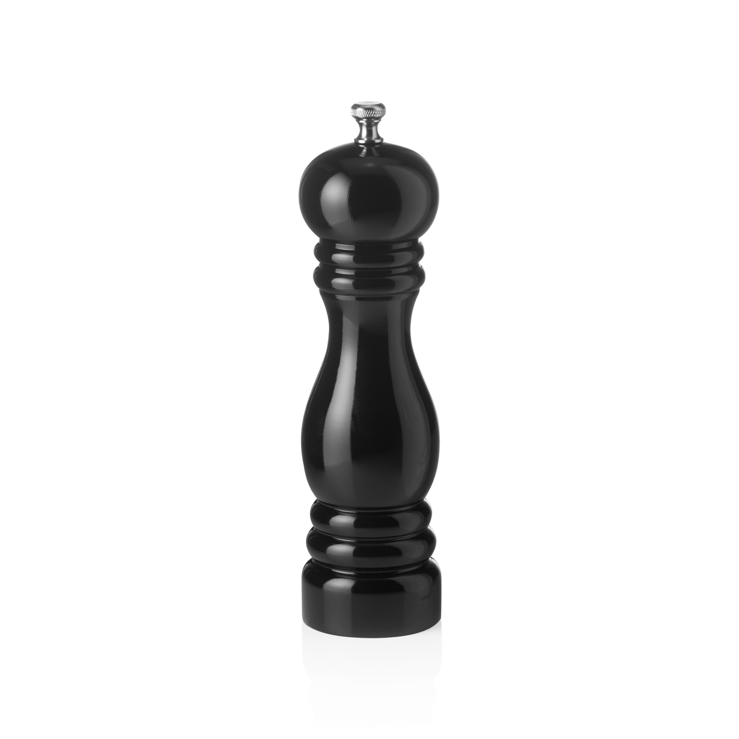 Salzmühle mit Keramikmahlwerk CLASSIC MILL, Höhe 20 cm, schwarz glänzend, Keramik, Holz 