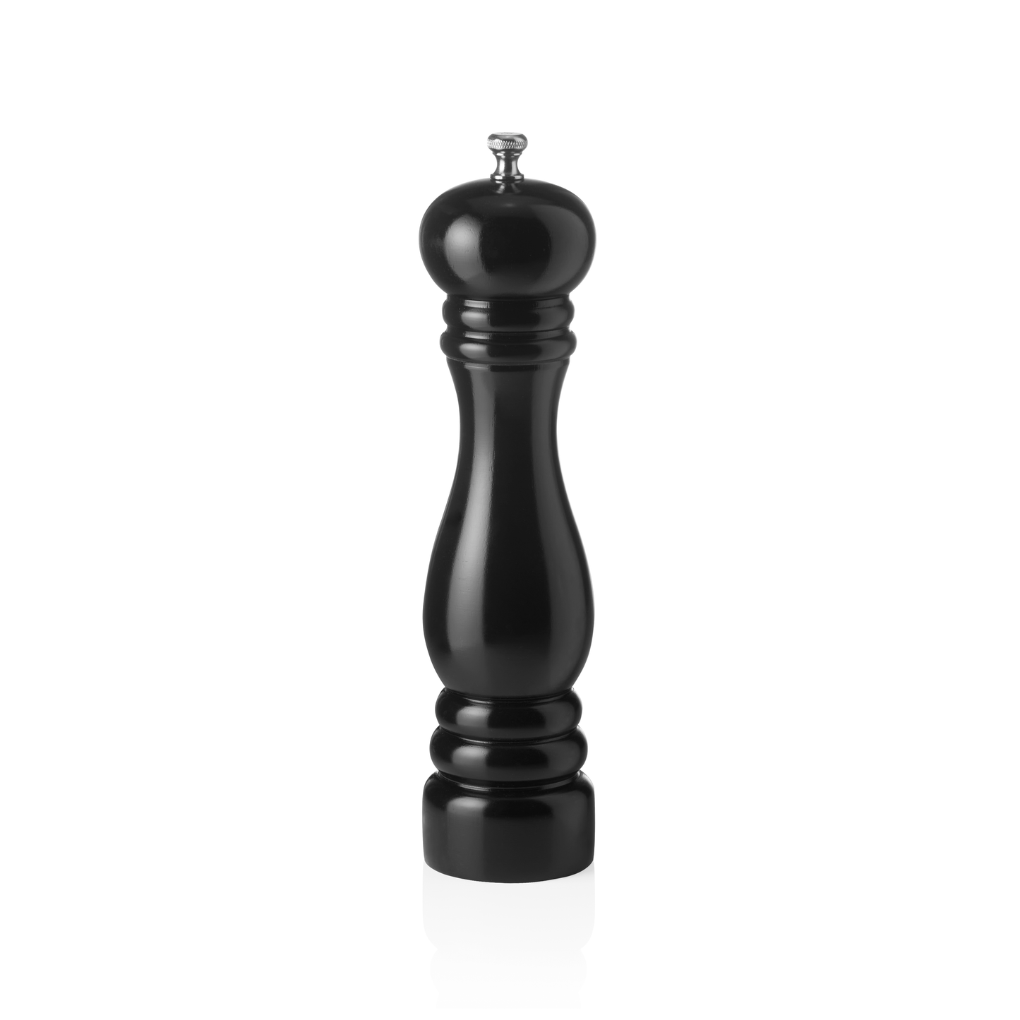 Salzmühle mit Keramikmahlwerk CLASSIC MILL, Höhe 25 cm, schwarz glänzend, Keramik, Holz 