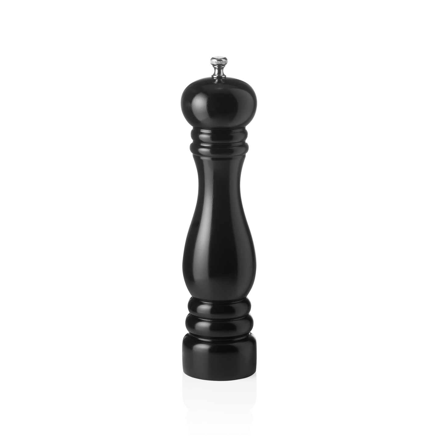 Pfeffermühle mit Keramikmahlwerk CLASSIC MILL, Höhe 25 cm, schwarz glänzend, Keramik, Holz 