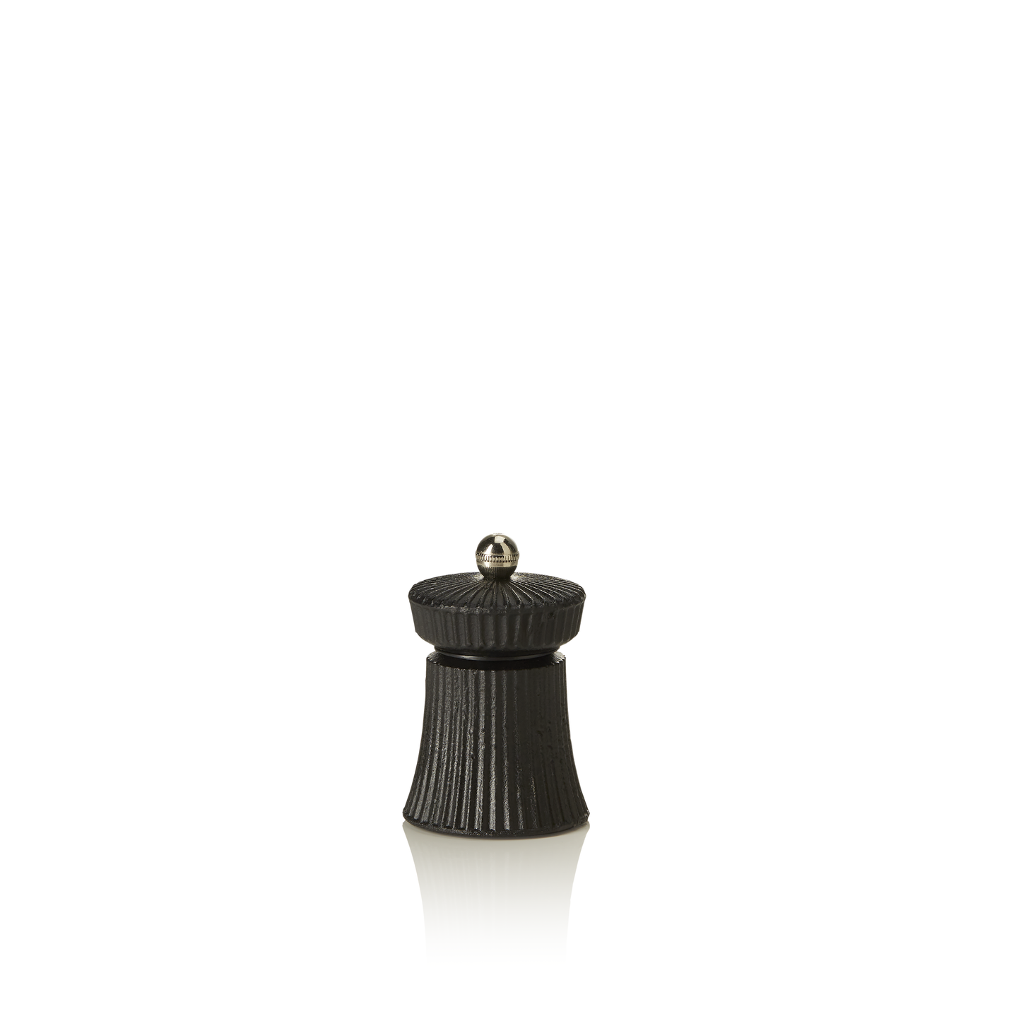 Pfeffermühle mit Carbonstahl Mahlwerk IRON CRUSH, Höhe 9,5 cm, schwarz, Carbonstahl, Gusseisen 