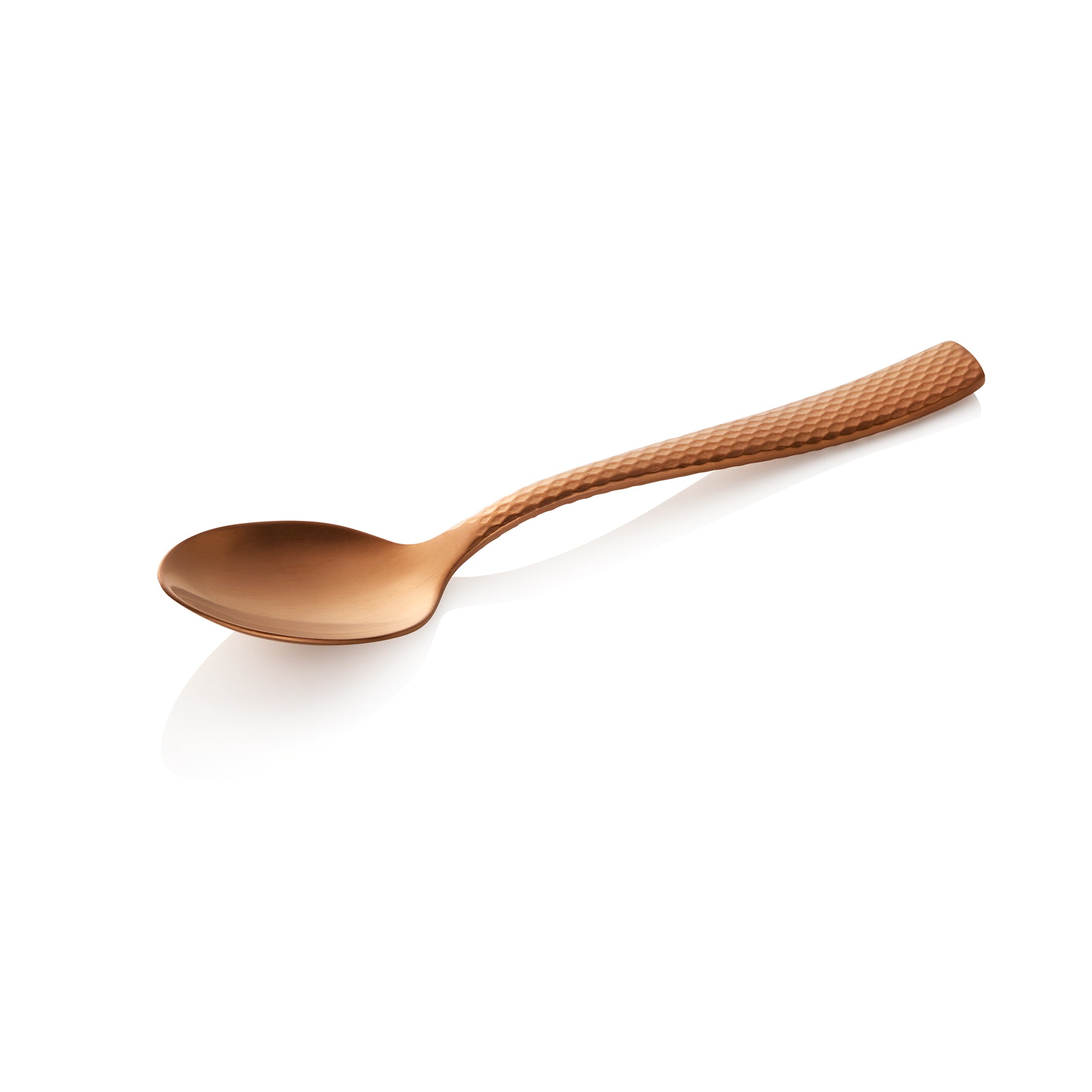 Menülöffel ONYX BLUSH, 20 cm, strukturierte Oberfläche, PVD-Beschichtung roségold, Set á 12 Stück, Chromnickelstahl 18/10