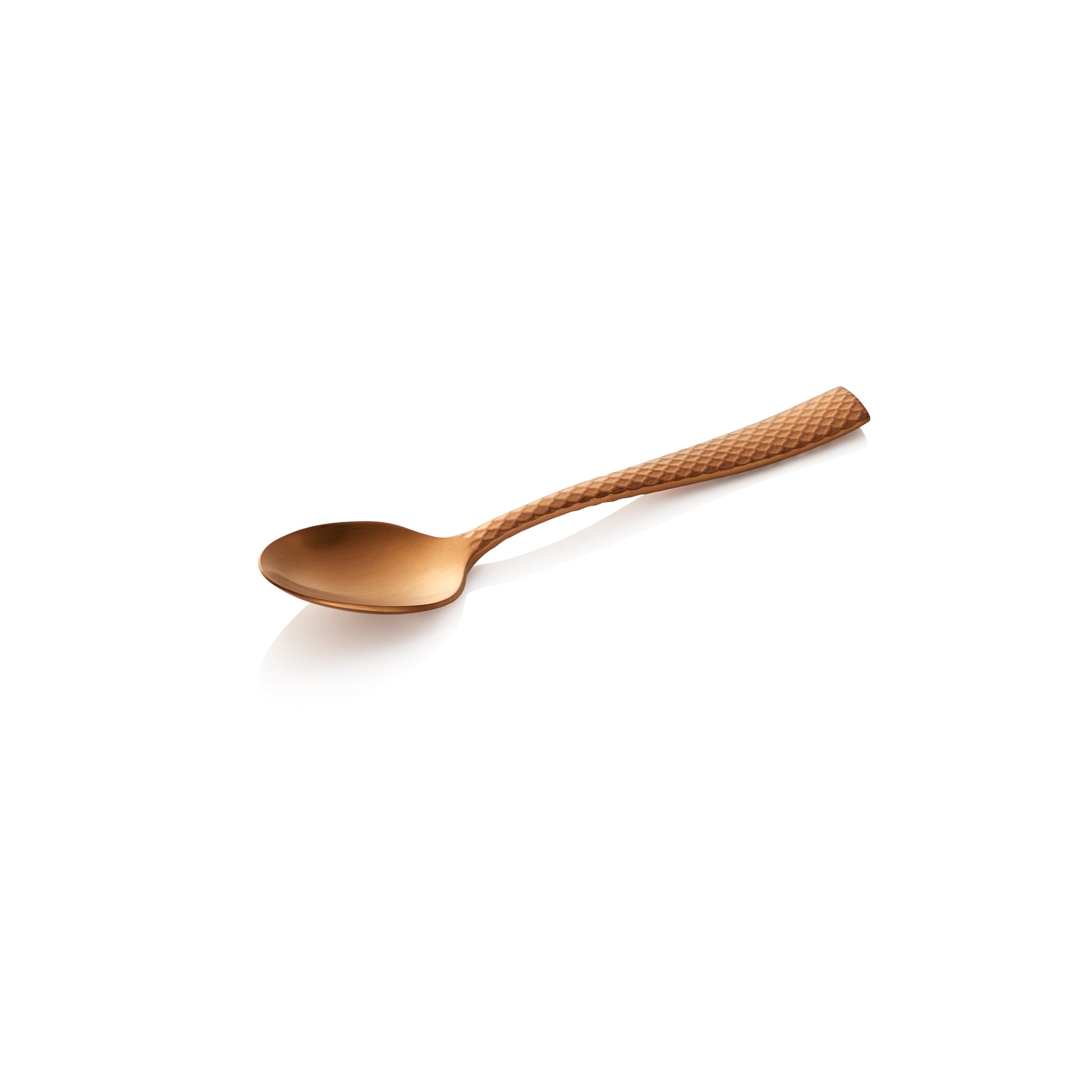 Kaffeelöffel ONYX BLUSH, 14,5 cm, strukturierte Oberfläche, PVD-Beschichtung roségold, Set á 12 Stück, Chromnickelstahl 18/10