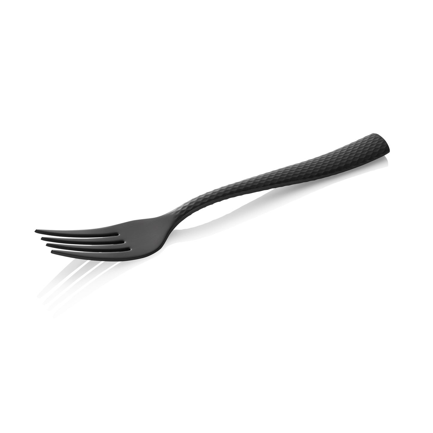Menügabel ONYX SHADOW, 20,5 cm, strukturierte Oberfläche, PVD-Beschichtung schwarz, Set á 12 Stück, Chromnickelstahl 18/10