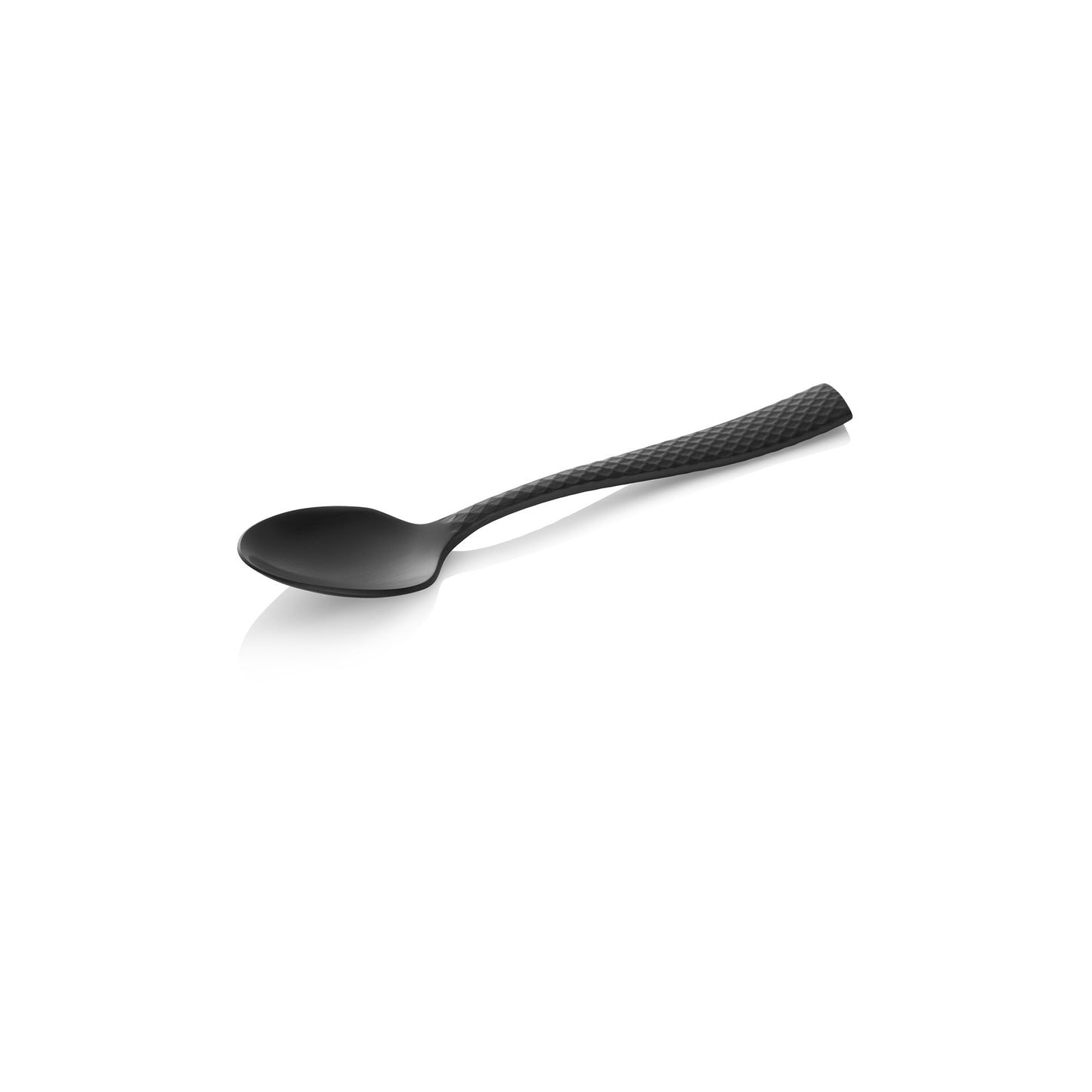 Kaffeelöffel ONYX SHADOW, 14,5 cm, strukturierte Oberfläche, PVD-Beschichtung schwarz, Set á 12 Stück, Chromnickelstahl 18/10