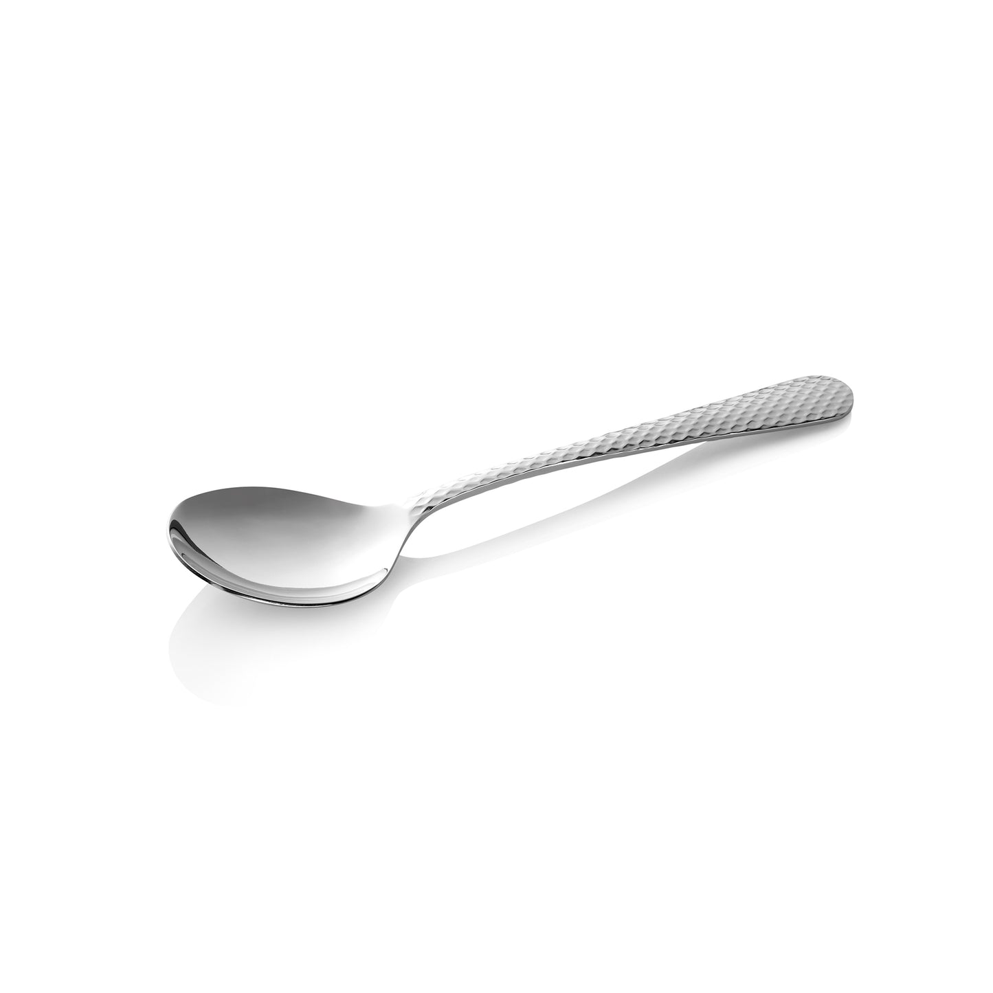 Suppenlöffel CELESTE, 18 cm, mit strukturierter Oberfläche Set á 12 Stück, Chromstahl 18/0 
