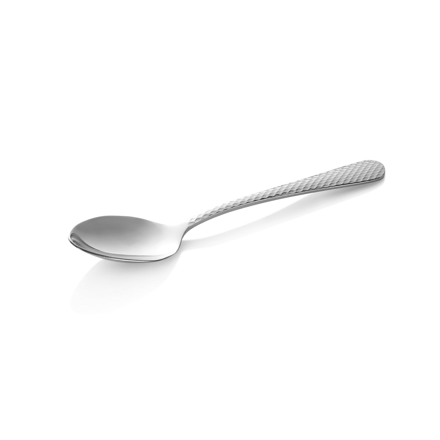 Dessertlöffel CELESTE, 18,5 cm, mit strukturierter Oberfläche Set á 12 Stück, Chromstahl 18/0 