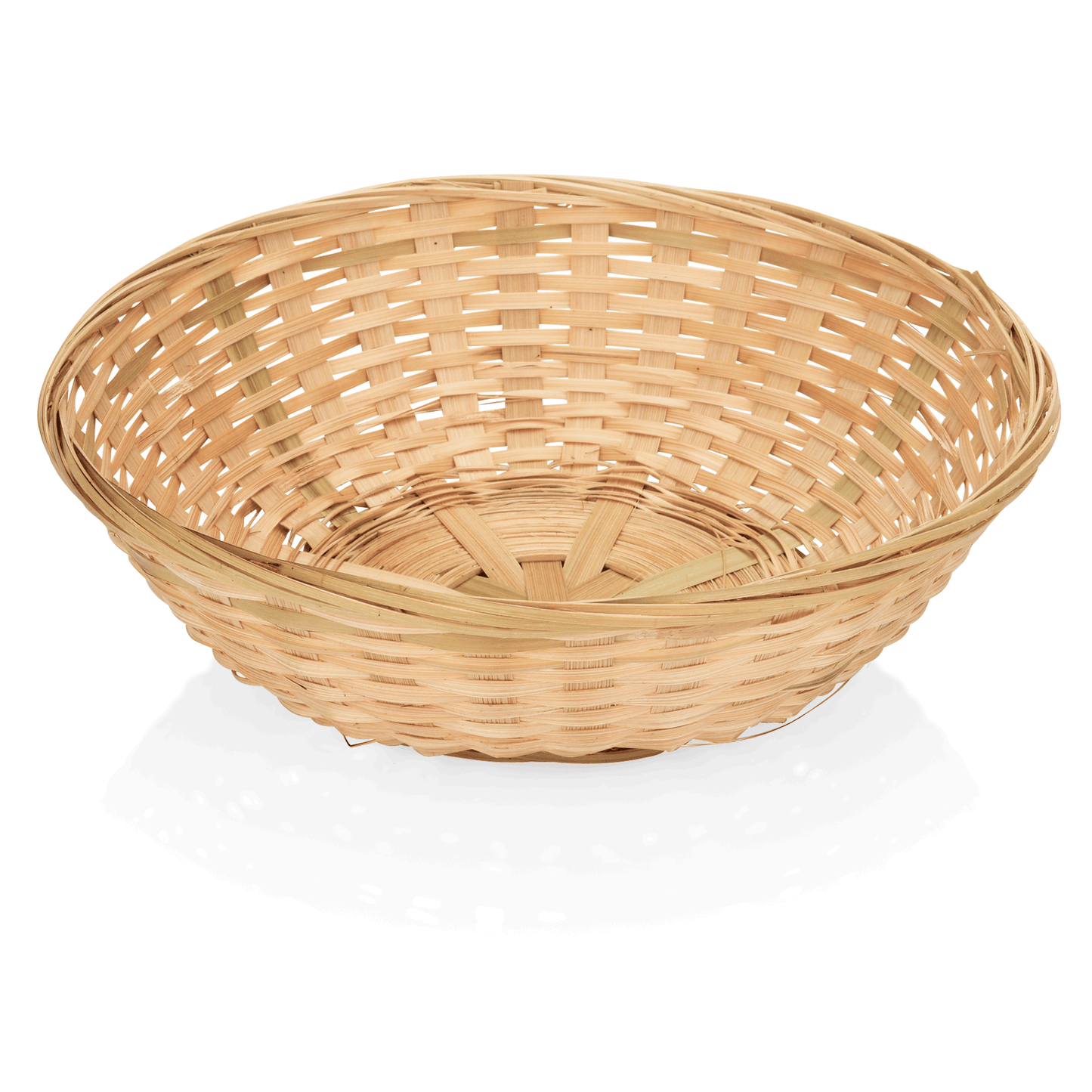 Tischkorb Set, Ø 22 cm, Höhe 8 cm, Set á 12 Stück, Holz 