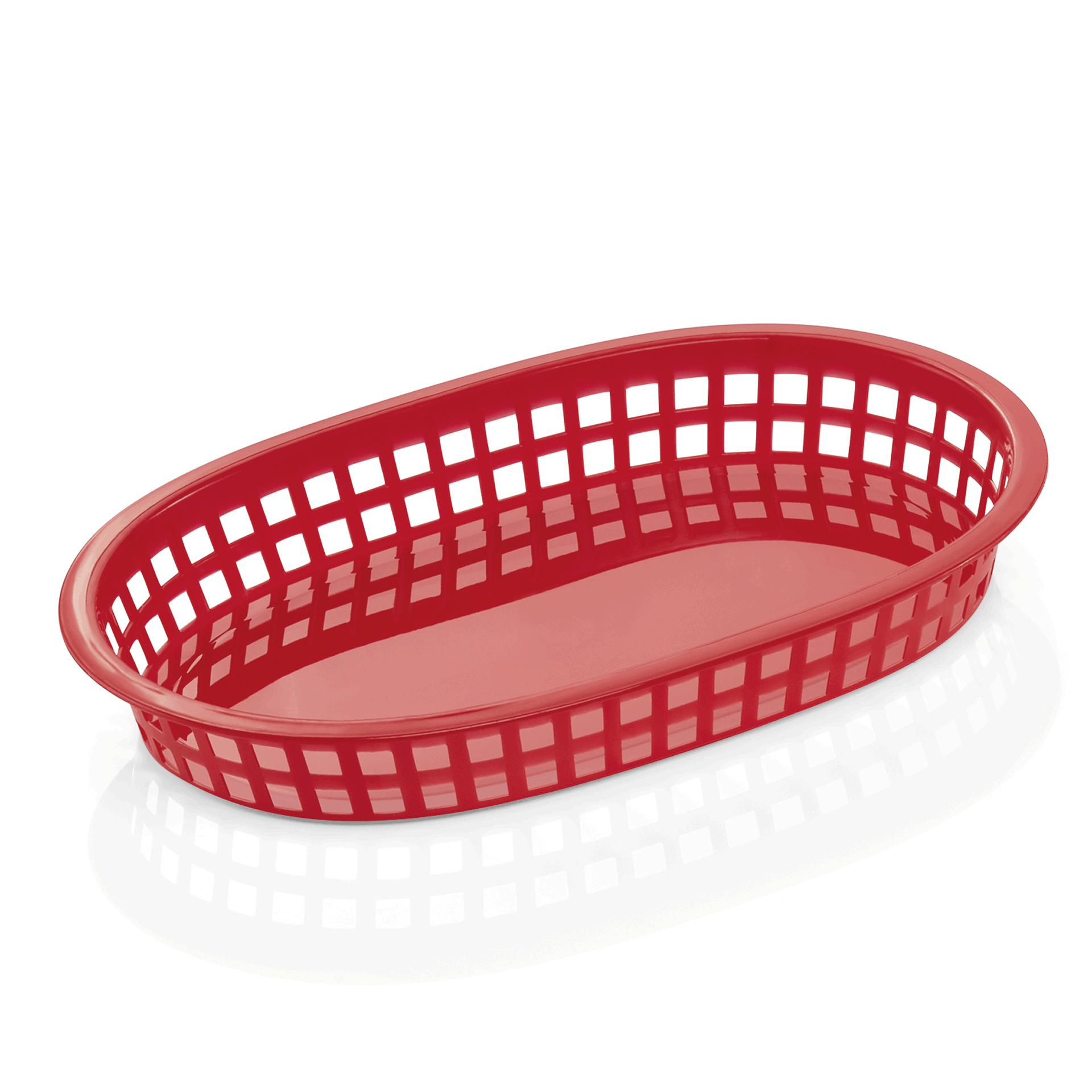 Tischkorb Set, 27 x 17,5 x 8,5 cm, Set á 12 Stück, rot, Polypropylen 