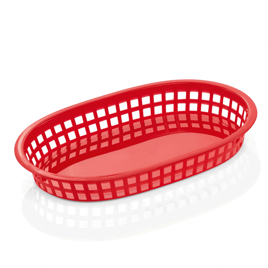 Tischkorb Set, 27 x 17,5 x 8,5 cm, Set á 12 Stück, rot, Polypropylen 