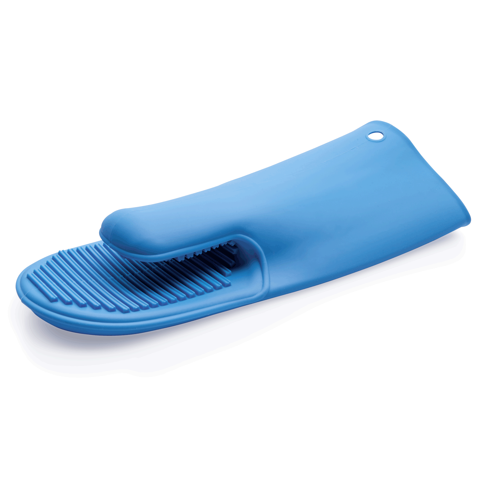 Küchenhandschuh, 29 cm, blau, Silikon  