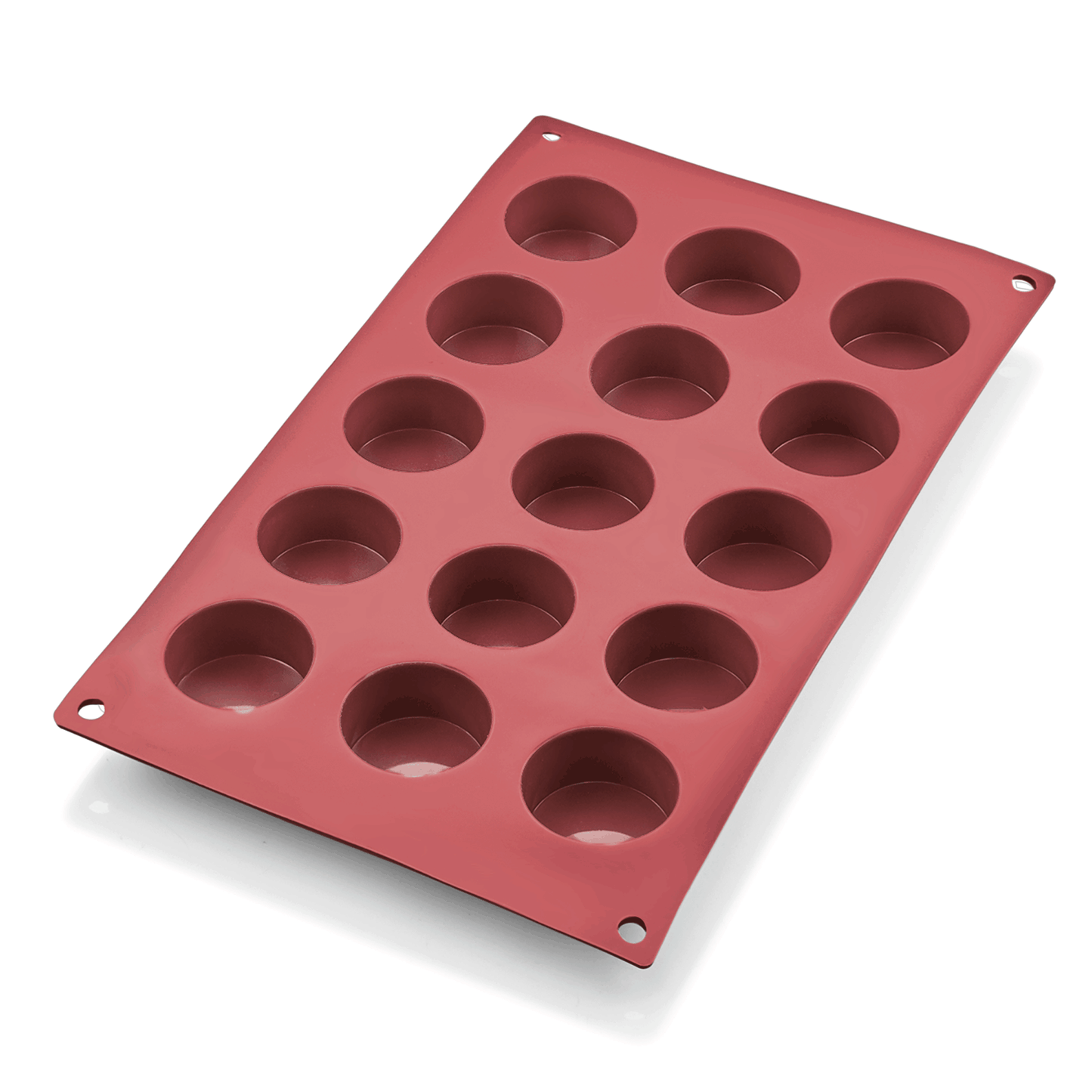 Petit Four Bakeflex, 15 Formen, Ø 4 cm, rot, Silikon 
