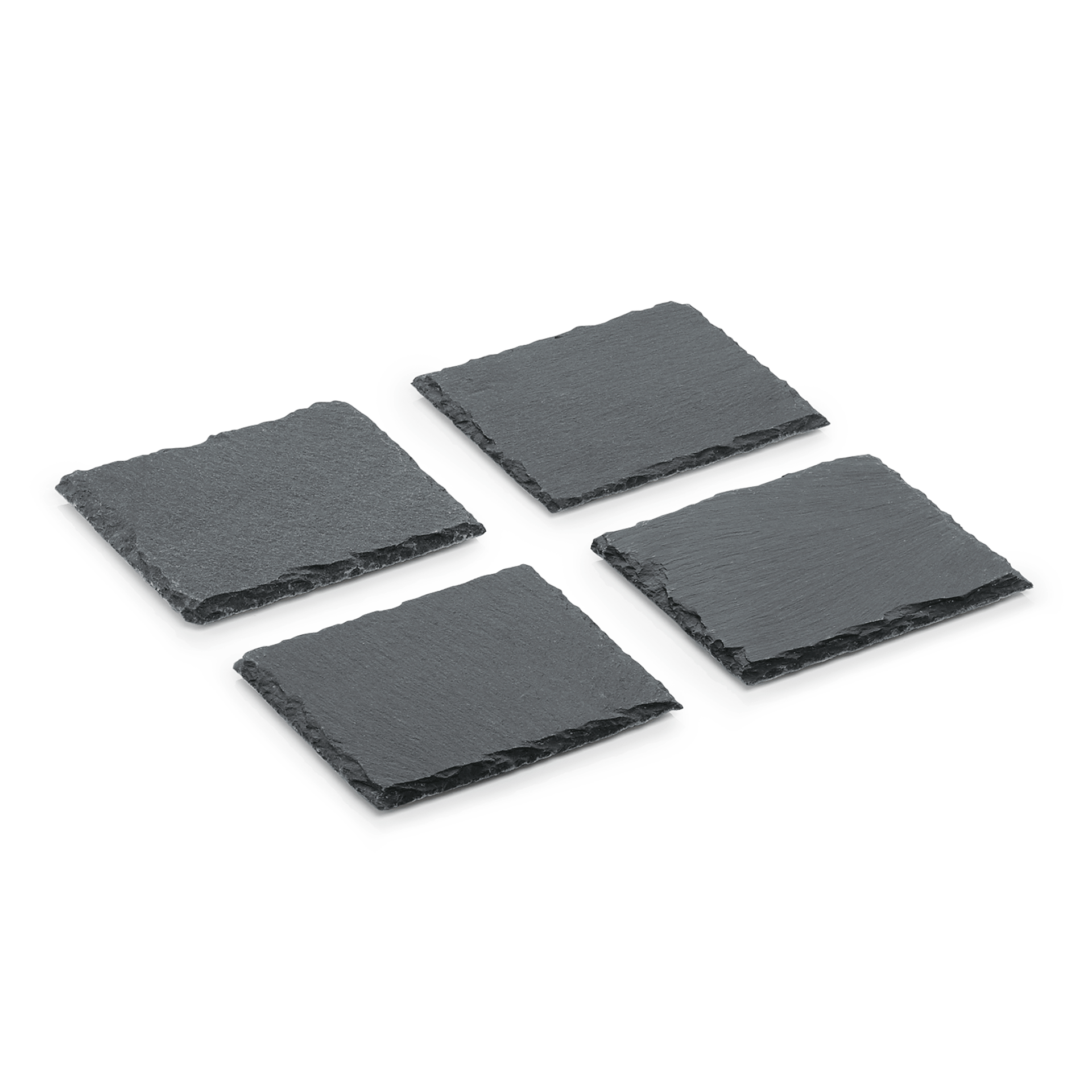 Naturschieferplatte Set SLATE LINE, 10 x 10 cm, 4-teilig, Naturschiefer 