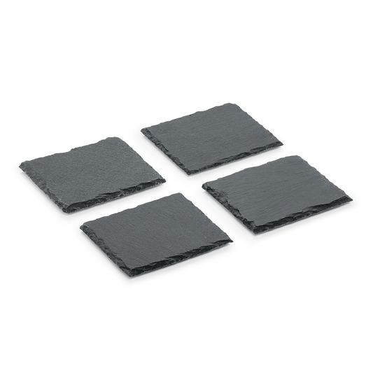 Naturschieferplatte Set SLATE LINE, 10 x 10 cm, 4-teilig, Naturschiefer 