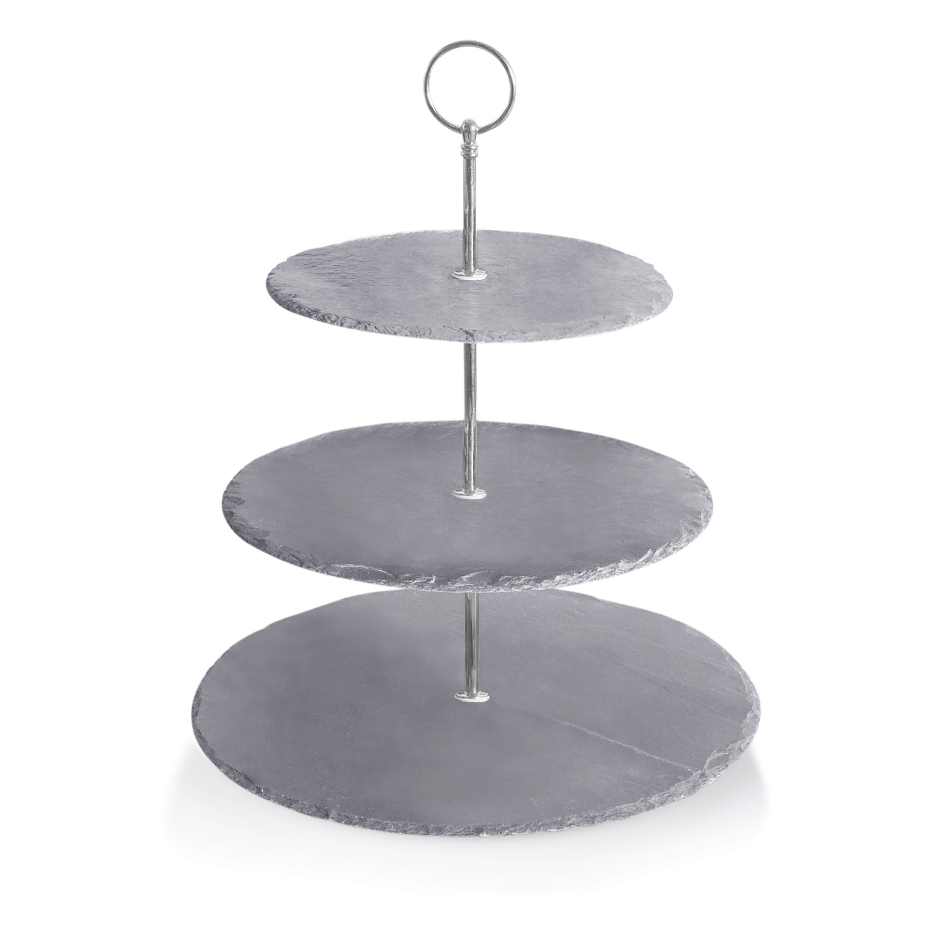 Etagere SLATE LINE, 3-stufig, Höhe 34 cm, Naturschiefer  