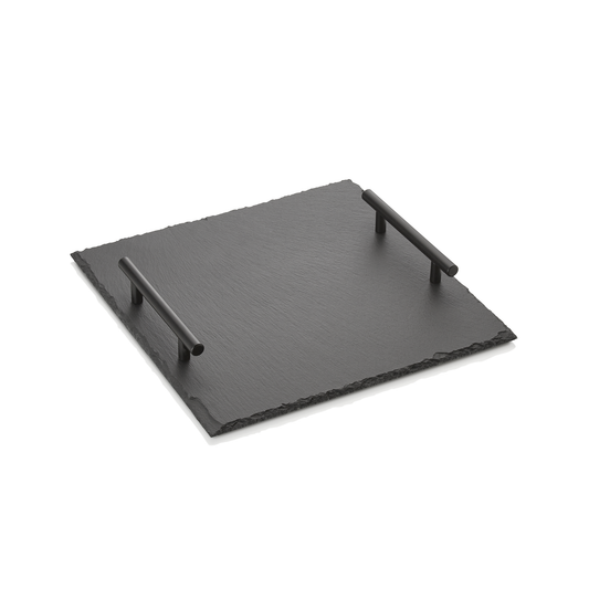 Naturschieferplatte mit Griffen SLATE LINE, 30 x 30 cm, Naturschiefer 