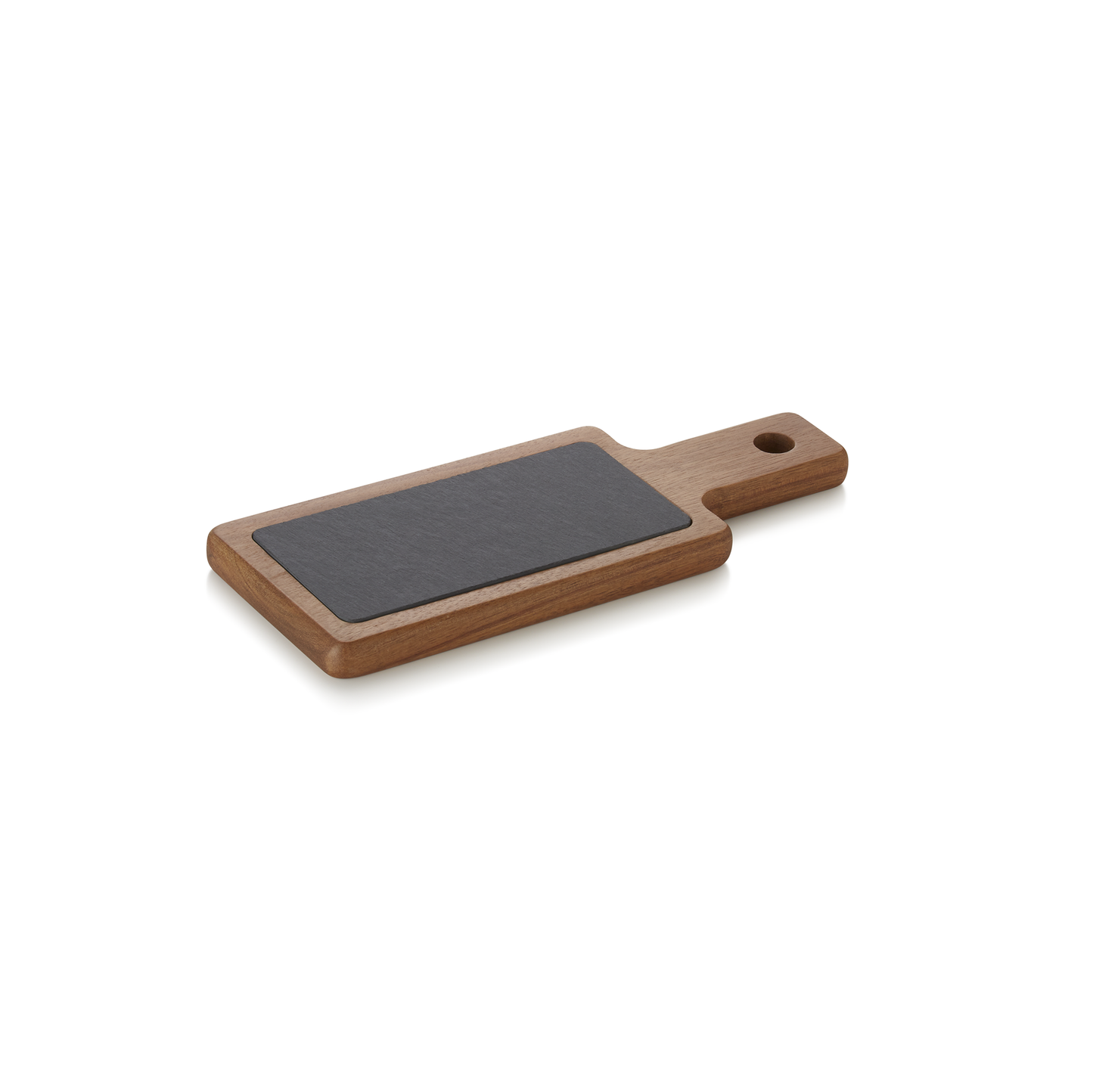 Servierbrett Slate & Serve, 30 x 12 x 1,5 cm, Akazienholz, Schiefer 
