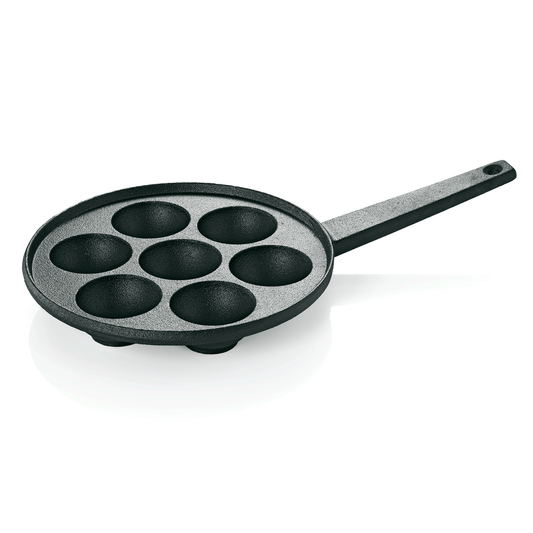 Poffertjespfanne, Ø 20,5 cm für 7 Poffertjes, Gusseisen 