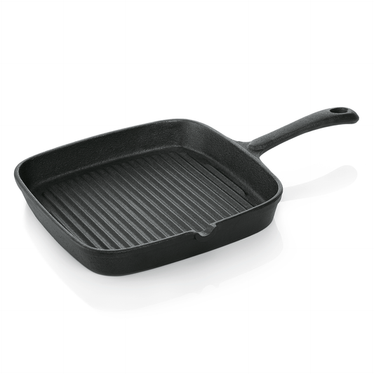 Grillpfanne, 22 x 22 x 3,5 cm, Gusseisen  