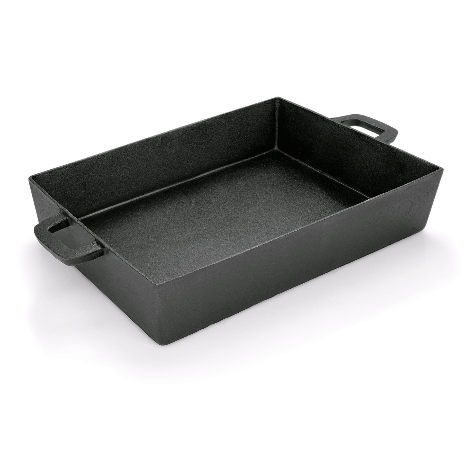 Bräter mit 2 angegossenen Seitengriffen, 39 x 27 x 7 cm, Gusseisen 