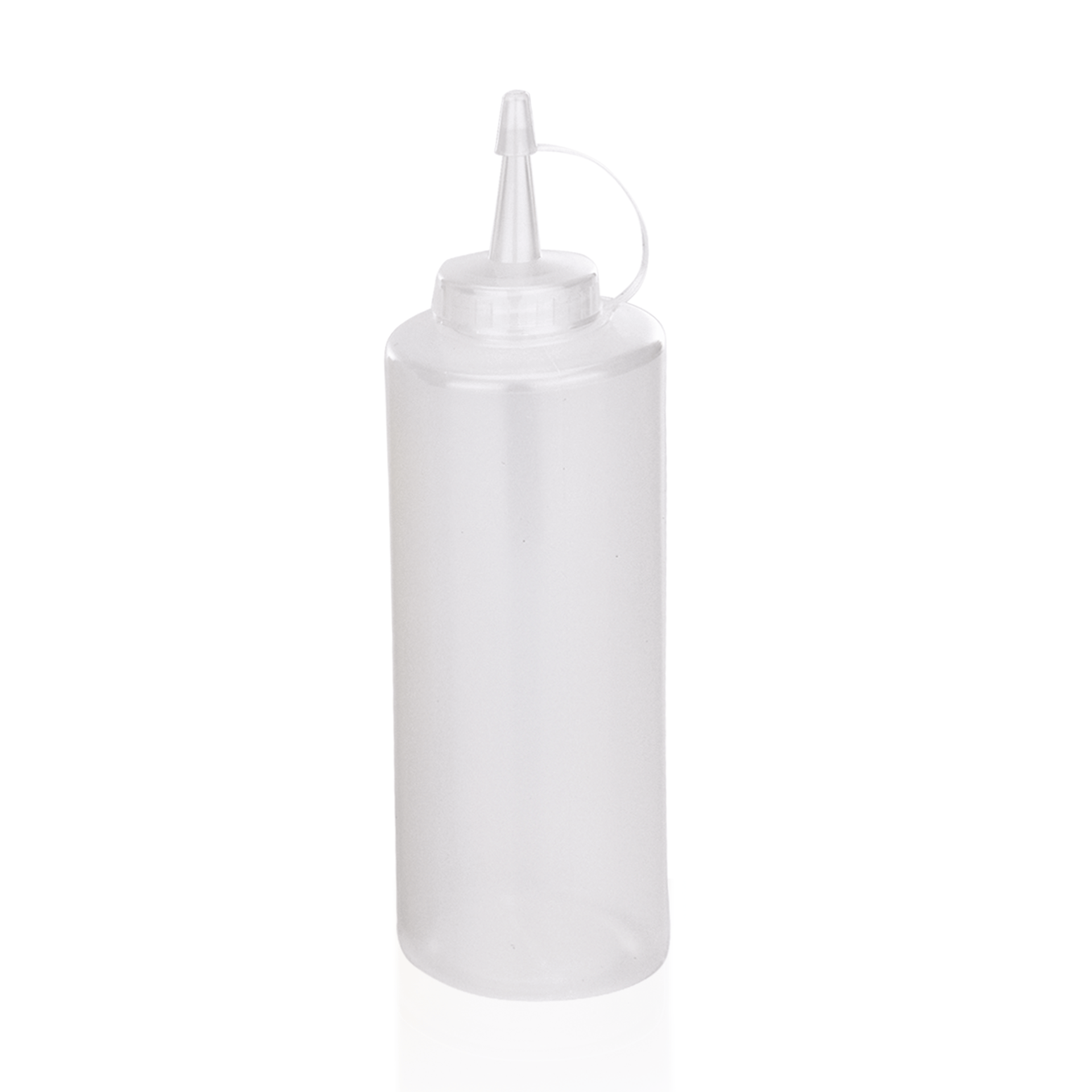 Quetschflasche Set, Ø 7 cm, 0,45 ltr., Transparent, Set á 6 Stück, Polyethylen 