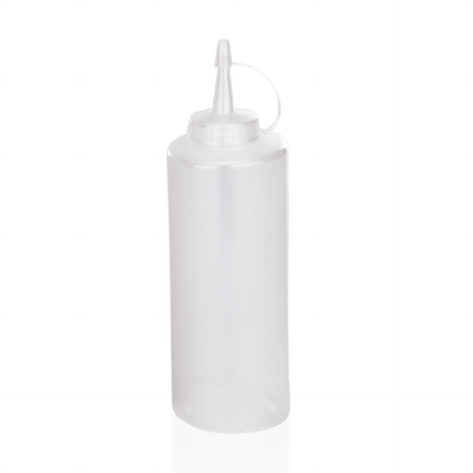 Quetschflasche Set, Ø 7 cm, 0,45 ltr., Transparent, Set á 6 Stück, Polyethylen 