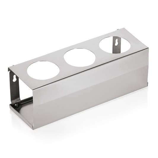 Quetschflaschenhalter für 3 Flaschen, 32,5 x 11 x 12 cm, Chromnickelstahl 