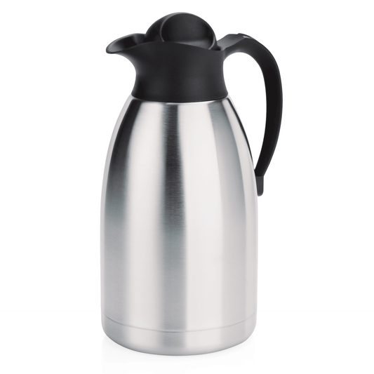 Isolierkanne, 2 ltr., Ø 13 cm, Höhe 28 cm, doppelwandig, Chromnickelstahl 