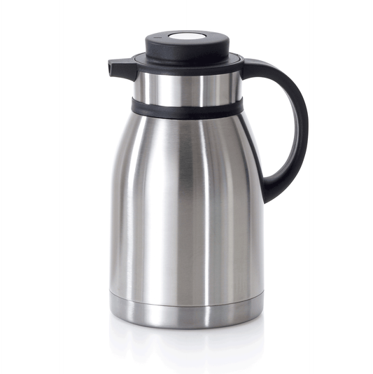 Isolierkanne, 2,5 ltr., Ø 14 cm, Höhe 29,5 cm, doppelwandig, Chromnickelstahl 