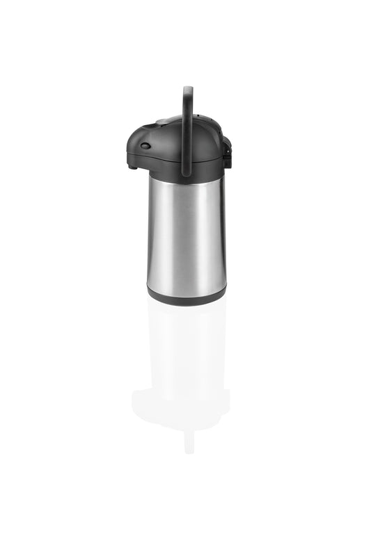 Pump Isolierkanne, 3 ltr., Ø 15 cm, Höhe 40 cm, Chromnickelstahl 
