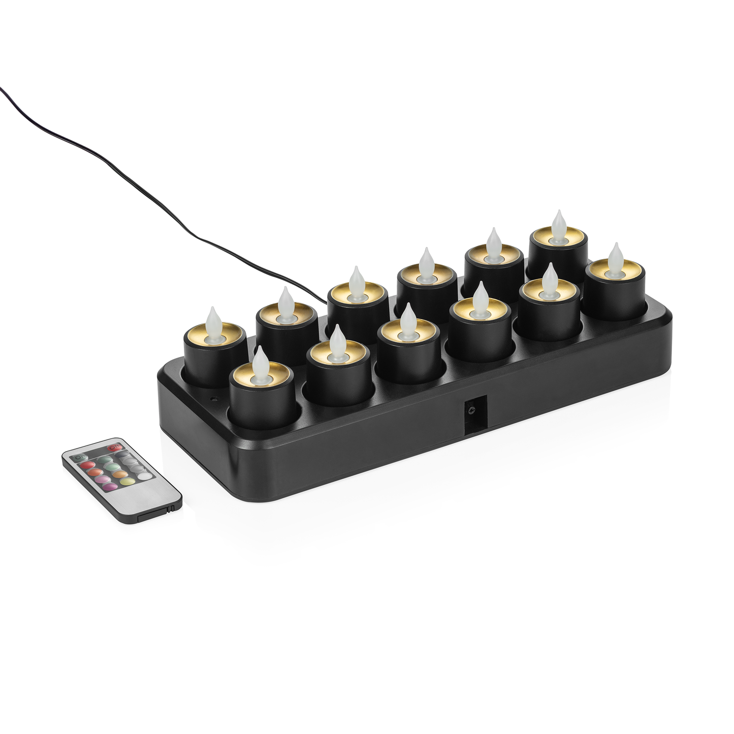 LED Teelichter Multi-Color YUYU, 30 x 14 x 3 cm, wiederaufladbar, Kunststoff 