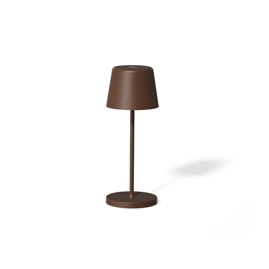 LED Tischleuchte YUYU ALEX, Corten Matt, Höhe 20,8 cm, Ø 7,6 cm, Aluguss 