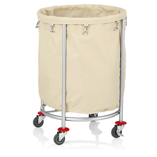 Wäschewagen, Ø 60 cm, Höhe 80 cm, Edelstahl, Pulverbeschichtet, Nylon 