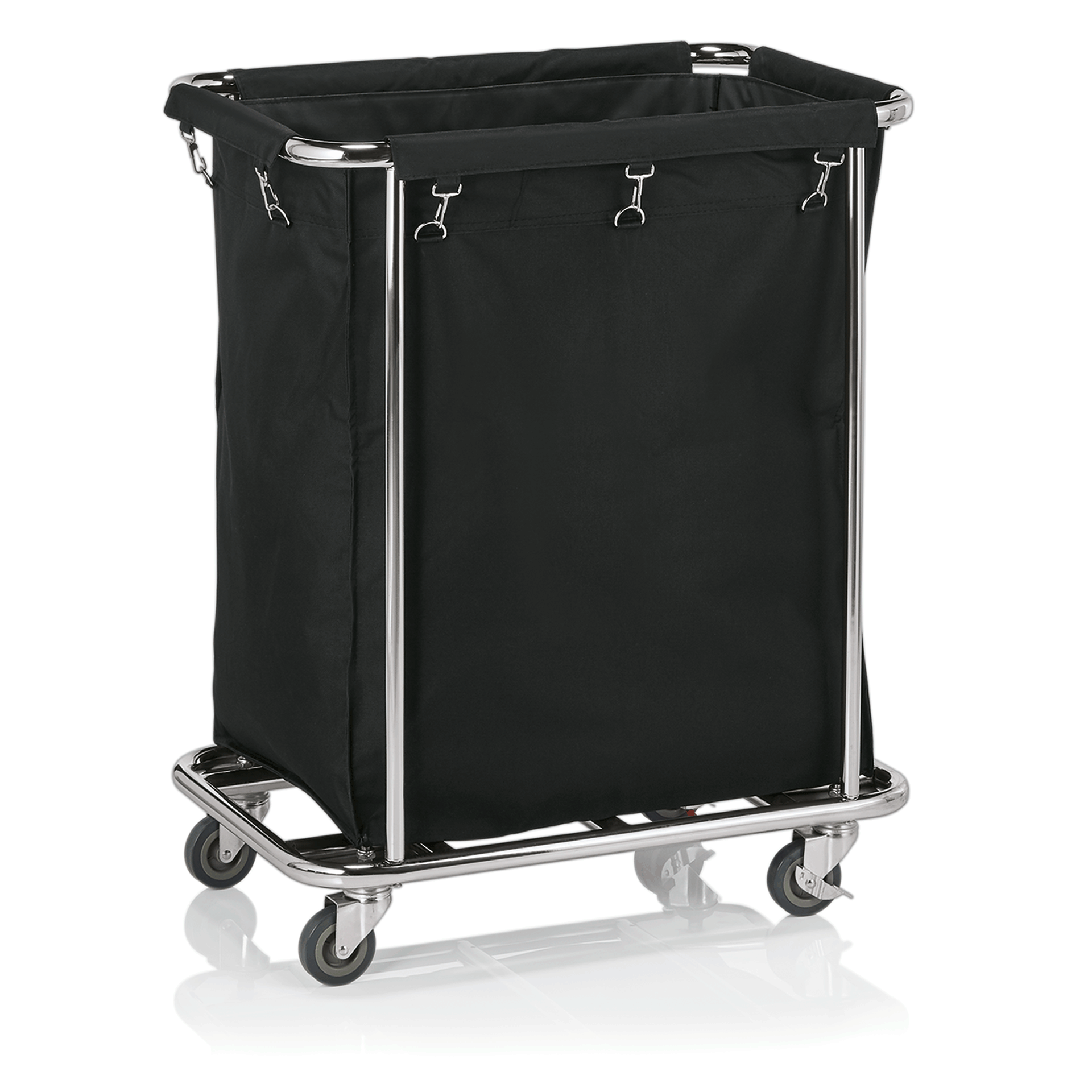 Wäschewagen schwarz65 x 45 x 84 cm, verchromt/Nylon  
