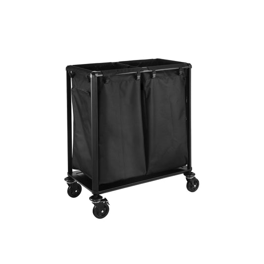 Wäschewagen Double, 70 x 60 x 90 cm, Stahl, ABS Kunststoff, Polyesterfaserstoff 