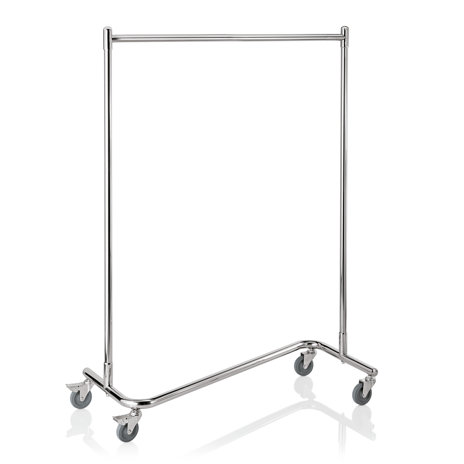 Garderobenwagen, Z-Form, 120 x 53 x 170 cm, Chromnickelstahl 