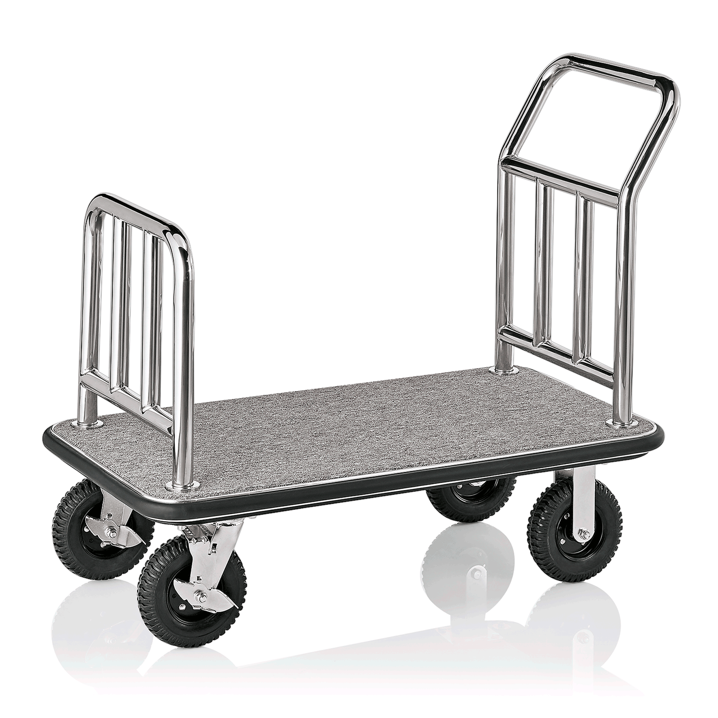 Gepäckwagen, 113 x 60 x 98 cm, silberfarben, Edelstahl 