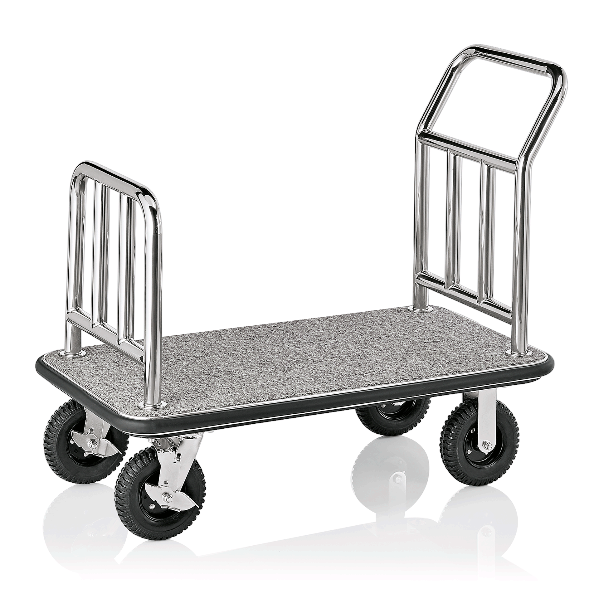 Gepäckwagen, 113 x 60 x 98 cm, silberfarben, Edelstahl 