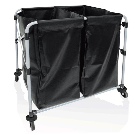 Wäschewagen Double, 90 x 66 x 86 cm, Eisen, Pulverbeschichtet, PVC 
