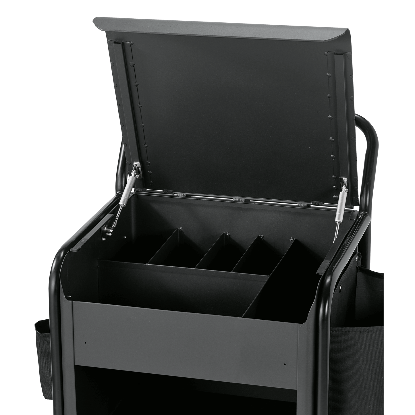 Zimmerservicewagen, 56 x 54 x 100 cm, schwarz, Aluminium, Pulverbeschichtet 