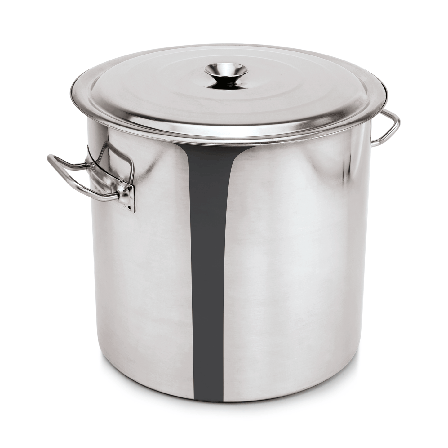 Abfallbehälter mit Deckel, Ø 42 cm, 47,5 ltr., Chromnickelstahl 