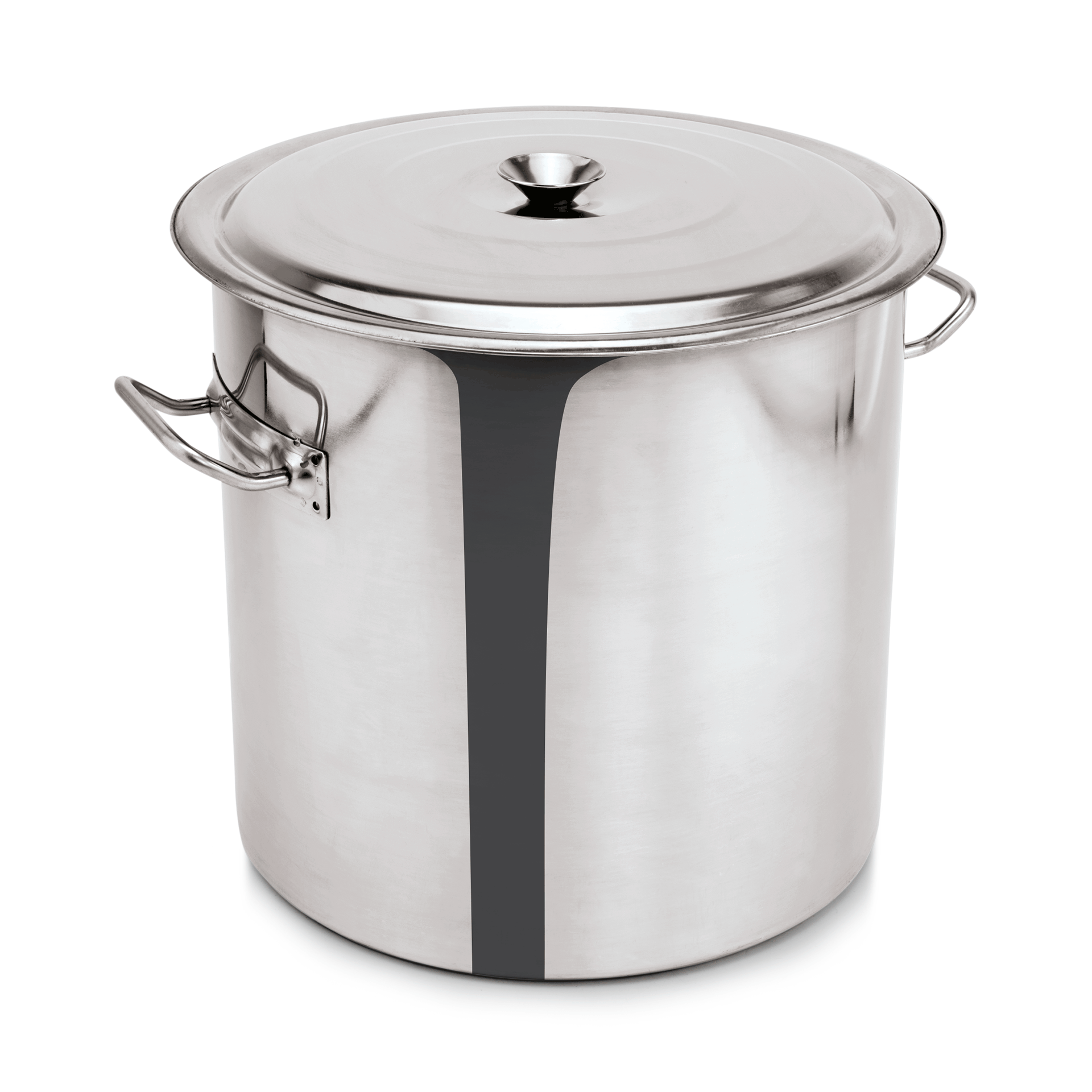 Abfallbehälter mit Deckel, Ø 42 cm, 47,5 ltr., Chromnickelstahl 
