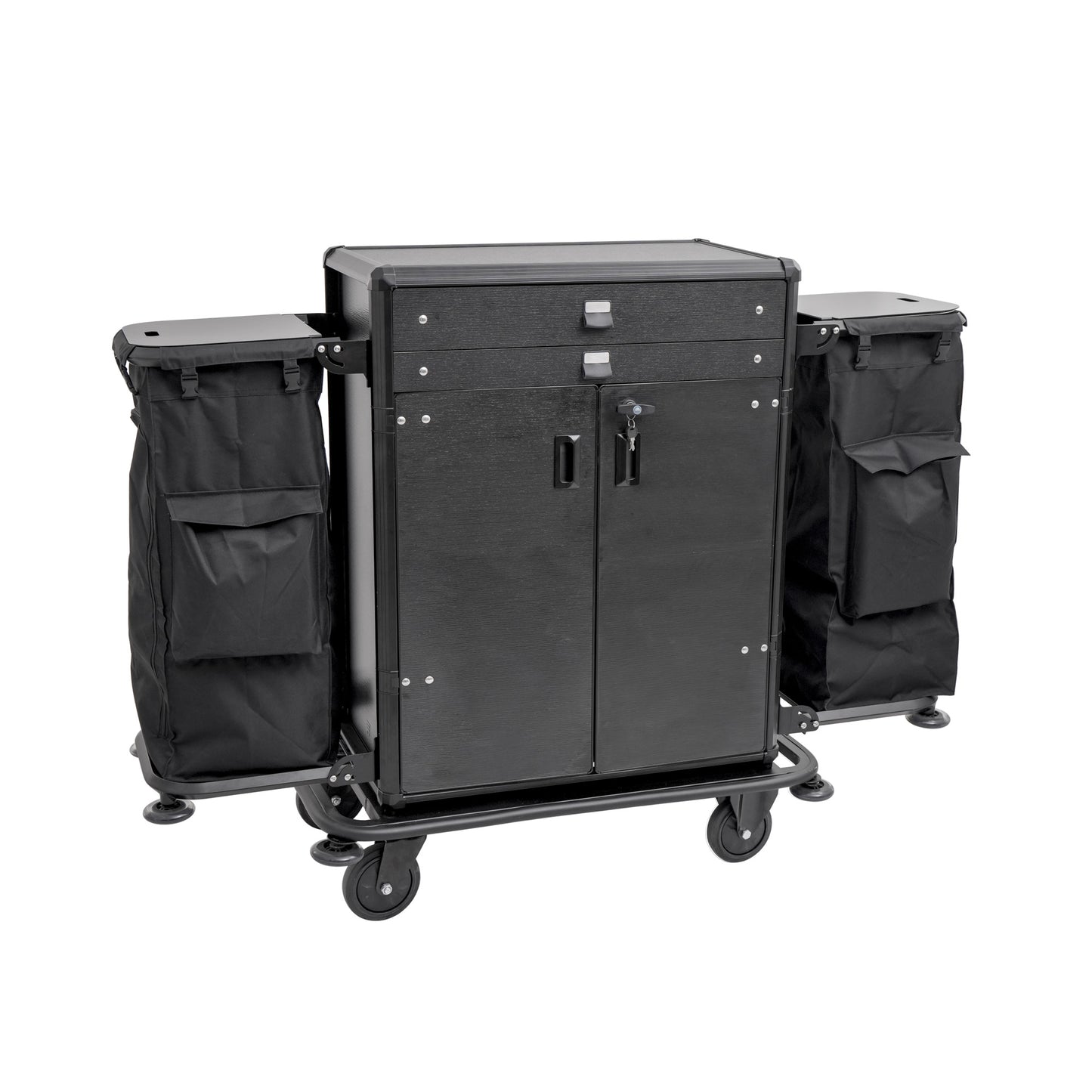 Zimmerservicewagen, 80 x 50 x 130 cm, Aluminium, HPL, ABS-Kunststoff 