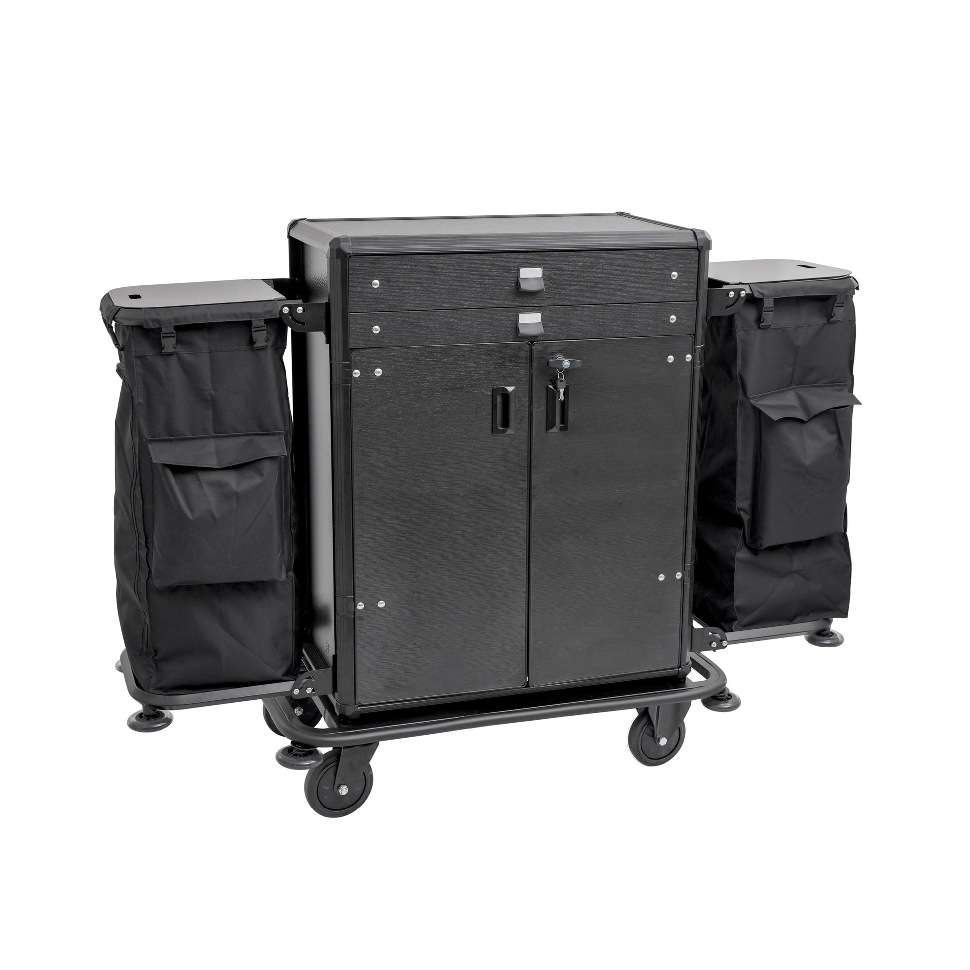 Zimmerservicewagen, 80 x 50 x 130 cm, Aluminium, HPL, ABS-Kunststoff 